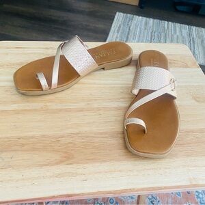 Italian Shoemakers Tan Sandals Minimalist Summer Style